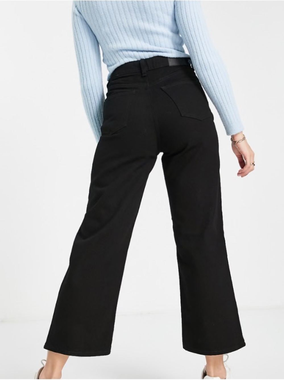 ASOS Monki‎ Mozik Petite Vintage Black Cropped Straight Legs Jeans Petite Sz 28
